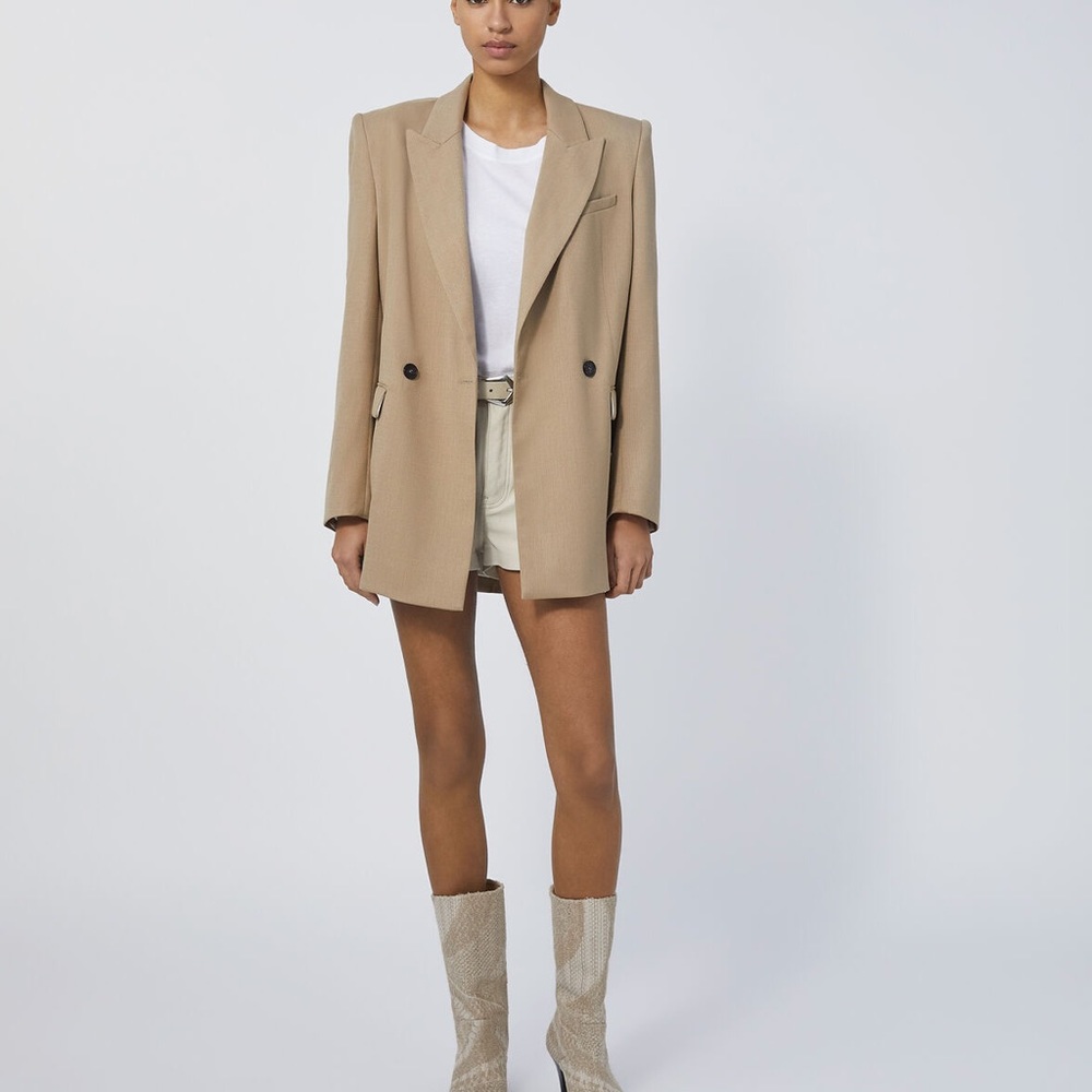 IRO Myvi Blazer in Light Khaki - Picture 8 of 16